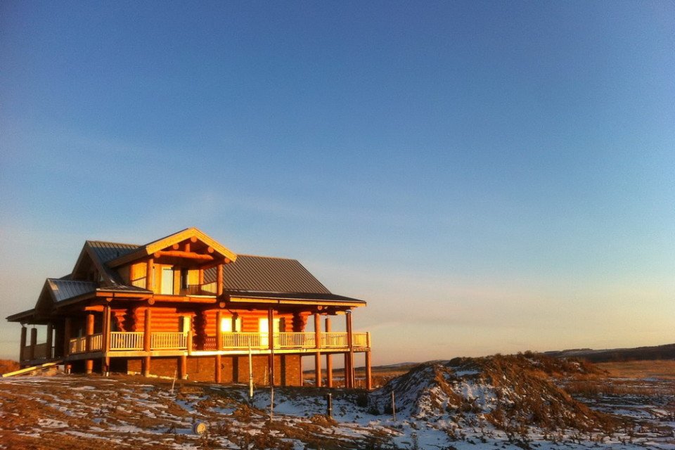 Alberta Farm Log Home Construction