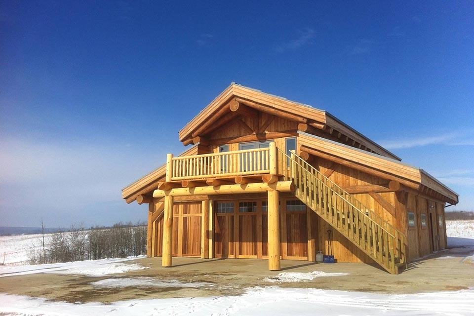 Log Post and Beam Barn