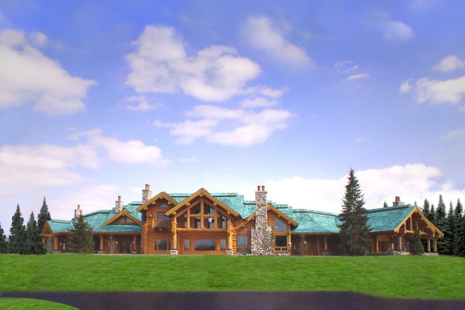 Log Home Builders Custom Luxury Estate