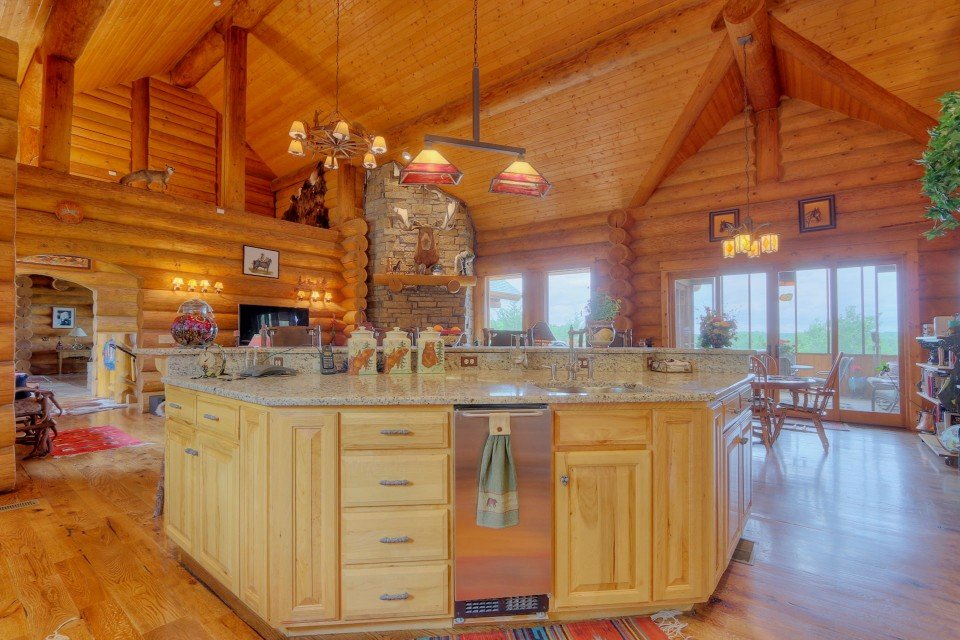 Log Home Kitchen 