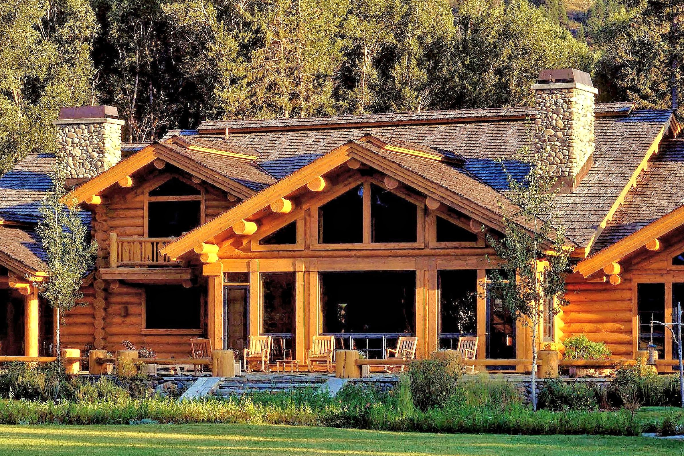 Log Home Front Porch 