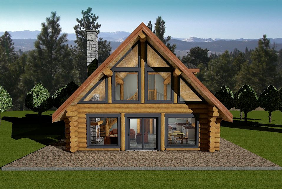 Horseshoe Bay Log House  Plans  Log Cabin BC  Canada  