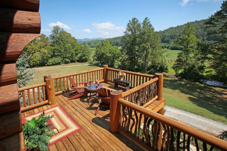 Log Home Deck